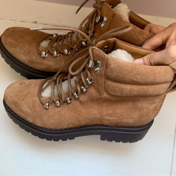 Marc Fisher LTD Nairy Hiking Boot Brown Suede Sz 8.5M - Picture 6 of 9